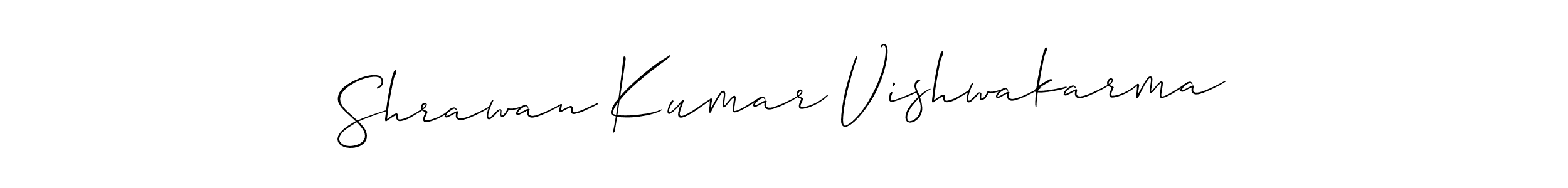 How to make Shrawan Kumar Vishwakarma signature? Allison_Script is a professional autograph style. Create handwritten signature for Shrawan Kumar Vishwakarma name. Shrawan Kumar Vishwakarma signature style 2 images and pictures png