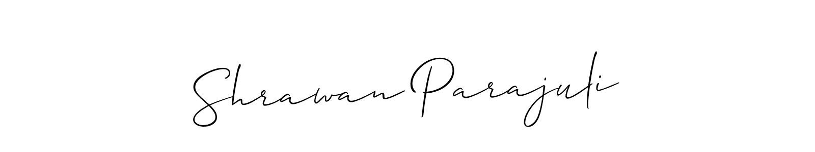 Shrawan Parajuli stylish signature style. Best Handwritten Sign (Allison_Script) for my name. Handwritten Signature Collection Ideas for my name Shrawan Parajuli. Shrawan Parajuli signature style 2 images and pictures png