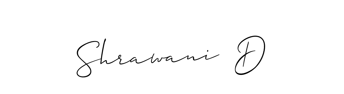 Make a beautiful signature design for name Shrawani  D. With this signature (Allison_Script) style, you can create a handwritten signature for free. Shrawani  D signature style 2 images and pictures png