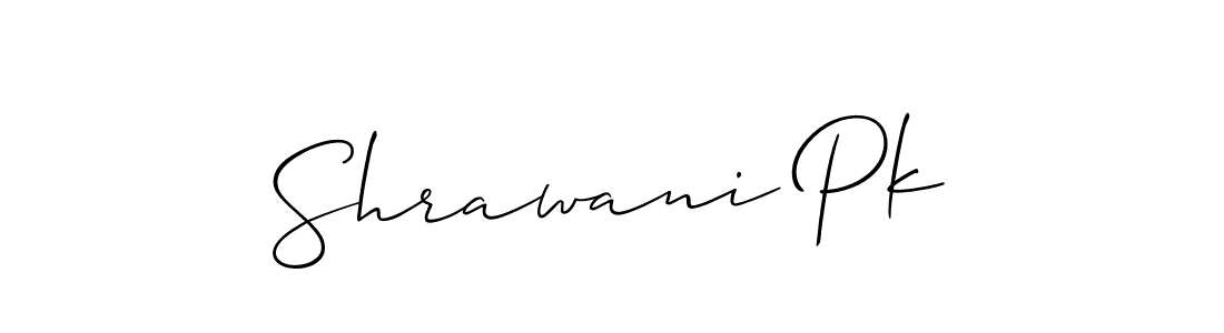 Also we have Shrawani Pk name is the best signature style. Create professional handwritten signature collection using Allison_Script autograph style. Shrawani Pk signature style 2 images and pictures png