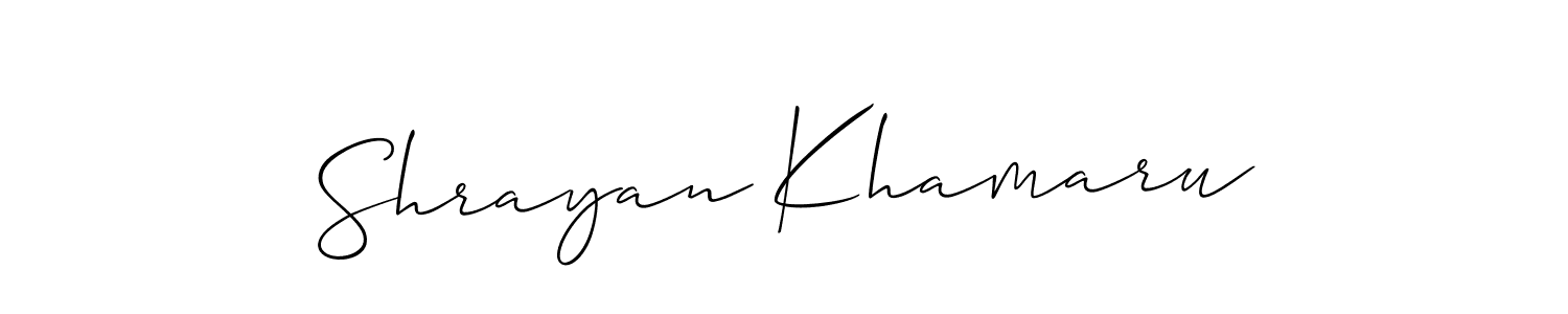 How to Draw Shrayan Khamaru signature style? Allison_Script is a latest design signature styles for name Shrayan Khamaru. Shrayan Khamaru signature style 2 images and pictures png