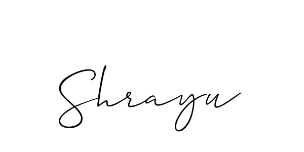 Make a beautiful signature design for name Shrayu. With this signature (Allison_Script) style, you can create a handwritten signature for free. Shrayu signature style 2 images and pictures png