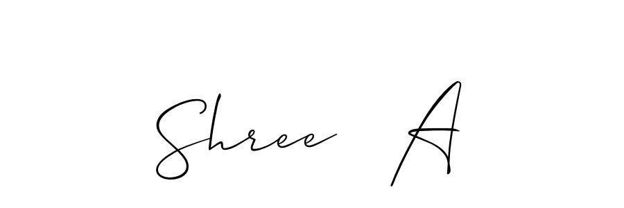 How to make Shree   A name signature. Use Allison_Script style for creating short signs online. This is the latest handwritten sign. Shree   A signature style 2 images and pictures png