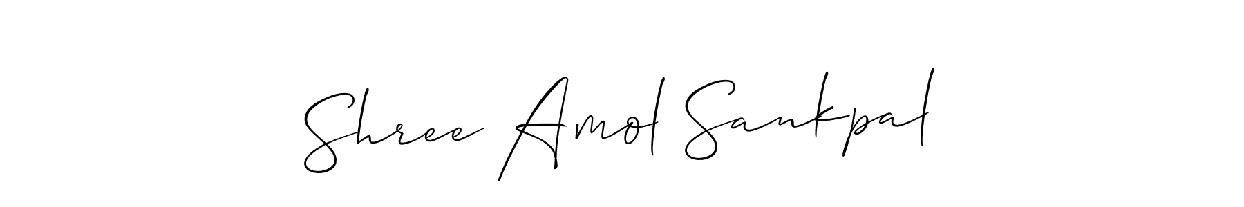 How to make Shree Amol Sankpal name signature. Use Allison_Script style for creating short signs online. This is the latest handwritten sign. Shree Amol Sankpal signature style 2 images and pictures png