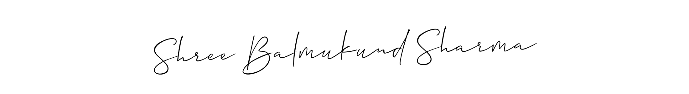 Create a beautiful signature design for name Shree Balmukund Sharma. With this signature (Allison_Script) fonts, you can make a handwritten signature for free. Shree Balmukund Sharma signature style 2 images and pictures png