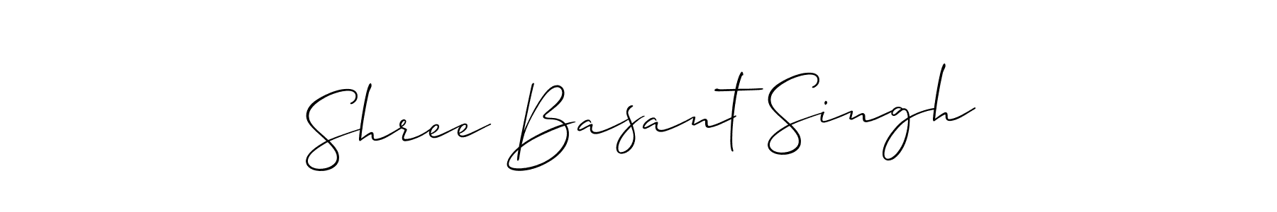 Use a signature maker to create a handwritten signature online. With this signature software, you can design (Allison_Script) your own signature for name Shree Basant Singh. Shree Basant Singh signature style 2 images and pictures png