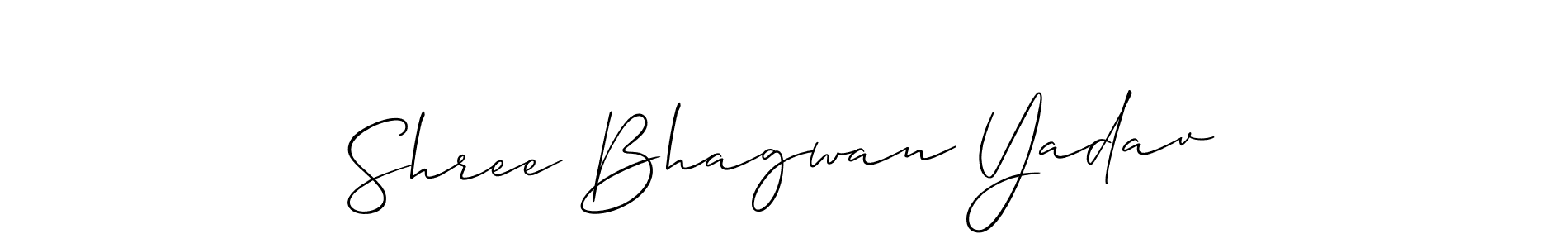 Design your own signature with our free online signature maker. With this signature software, you can create a handwritten (Allison_Script) signature for name Shree Bhagwan Yadav. Shree Bhagwan Yadav signature style 2 images and pictures png