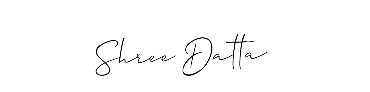 Use a signature maker to create a handwritten signature online. With this signature software, you can design (Allison_Script) your own signature for name Shree Datta . Shree Datta  signature style 2 images and pictures png