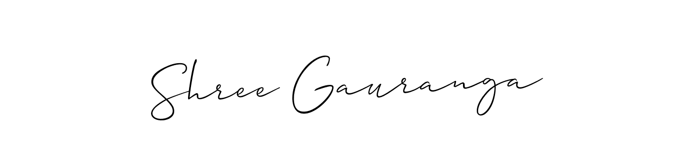 The best way (Allison_Script) to make a short signature is to pick only two or three words in your name. The name Shree Gauranga include a total of six letters. For converting this name. Shree Gauranga signature style 2 images and pictures png