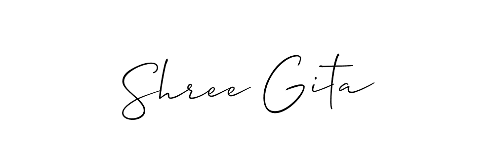 You can use this online signature creator to create a handwritten signature for the name Shree Gita. This is the best online autograph maker. Shree Gita signature style 2 images and pictures png
