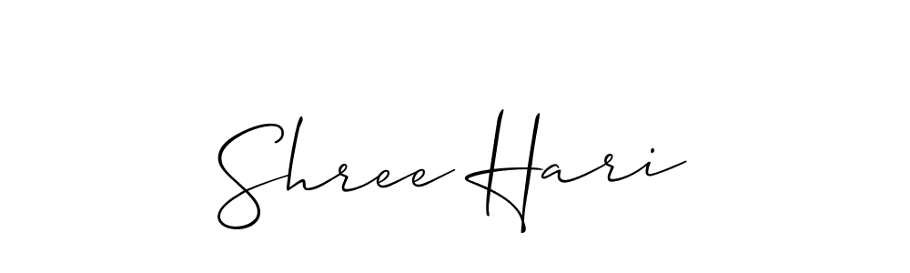 It looks lik you need a new signature style for name Shree Hari. Design unique handwritten (Allison_Script) signature with our free signature maker in just a few clicks. Shree Hari signature style 2 images and pictures png