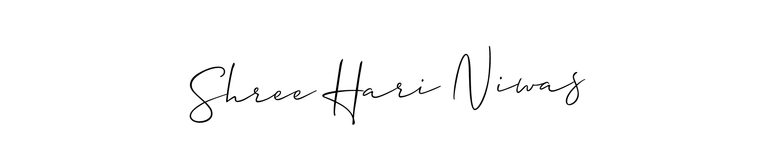 Use a signature maker to create a handwritten signature online. With this signature software, you can design (Allison_Script) your own signature for name Shree Hari Niwas. Shree Hari Niwas signature style 2 images and pictures png
