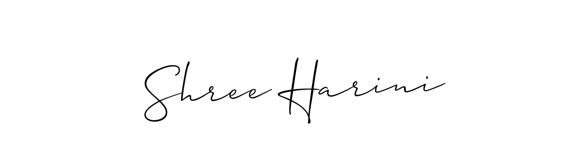 Make a short Shree Harini signature style. Manage your documents anywhere anytime using Allison_Script. Create and add eSignatures, submit forms, share and send files easily. Shree Harini signature style 2 images and pictures png