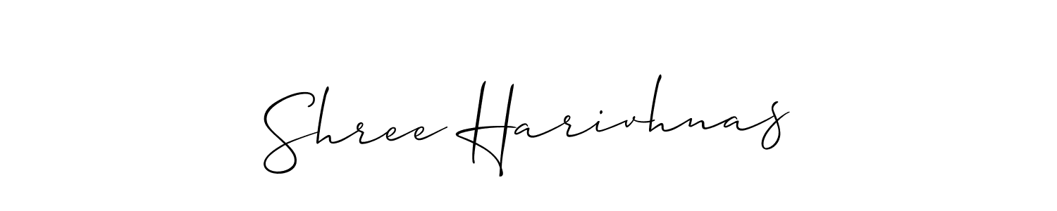 if you are searching for the best signature style for your name Shree Harivhnas. so please give up your signature search. here we have designed multiple signature styles  using Allison_Script. Shree Harivhnas signature style 2 images and pictures png