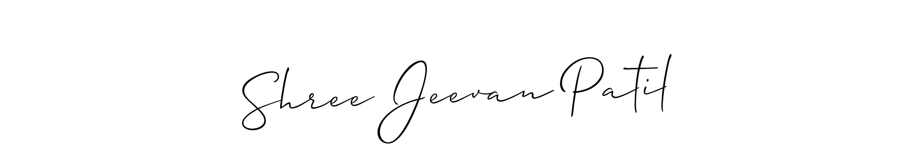 How to make Shree Jeevan Patil name signature. Use Allison_Script style for creating short signs online. This is the latest handwritten sign. Shree Jeevan Patil signature style 2 images and pictures png