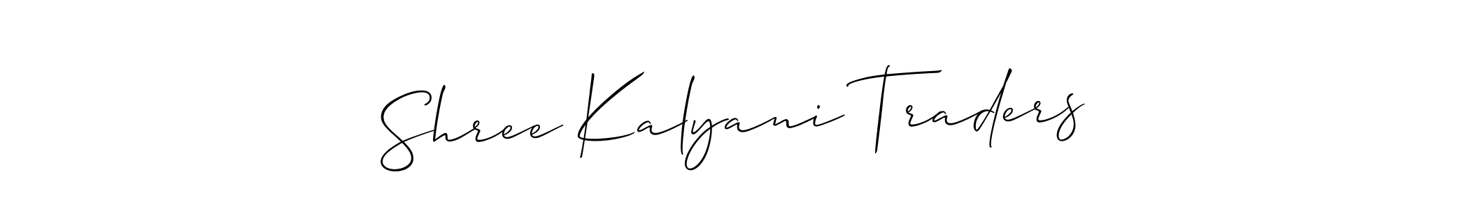 You should practise on your own different ways (Allison_Script) to write your name (Shree Kalyani Traders) in signature. don't let someone else do it for you. Shree Kalyani Traders signature style 2 images and pictures png