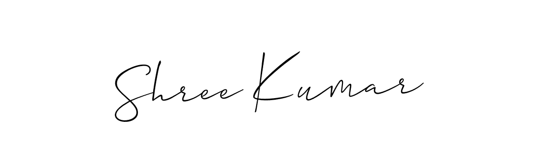 You should practise on your own different ways (Allison_Script) to write your name (Shree Kumar) in signature. don't let someone else do it for you. Shree Kumar signature style 2 images and pictures png