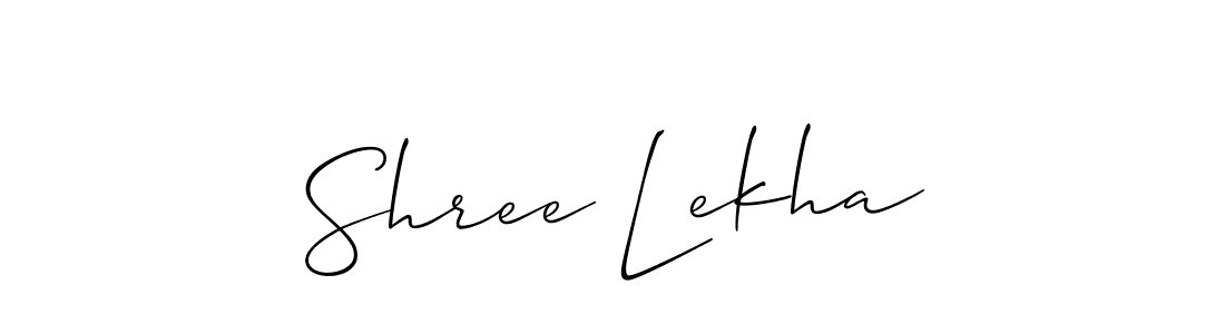 You should practise on your own different ways (Allison_Script) to write your name (Shree Lekha) in signature. don't let someone else do it for you. Shree Lekha signature style 2 images and pictures png