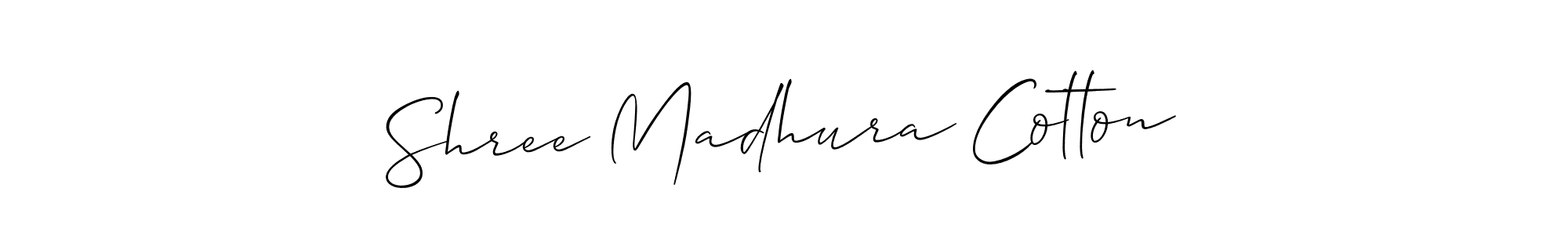 Similarly Allison_Script is the best handwritten signature design. Signature creator online .You can use it as an online autograph creator for name Shree Madhura Cotton. Shree Madhura Cotton signature style 2 images and pictures png