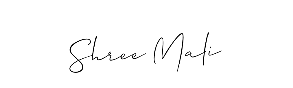 Also we have Shree Mali name is the best signature style. Create professional handwritten signature collection using Allison_Script autograph style. Shree Mali signature style 2 images and pictures png