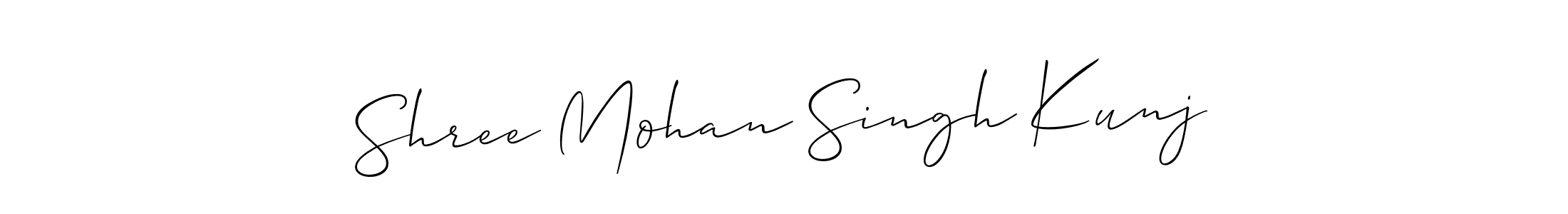 Also we have Shree Mohan Singh Kunj name is the best signature style. Create professional handwritten signature collection using Allison_Script autograph style. Shree Mohan Singh Kunj signature style 2 images and pictures png