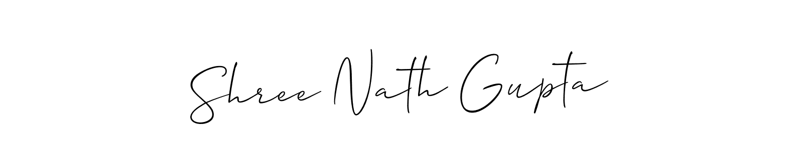 if you are searching for the best signature style for your name Shree Nath Gupta. so please give up your signature search. here we have designed multiple signature styles  using Allison_Script. Shree Nath Gupta signature style 2 images and pictures png