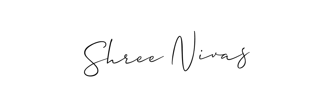 if you are searching for the best signature style for your name Shree Nivas. so please give up your signature search. here we have designed multiple signature styles  using Allison_Script. Shree Nivas signature style 2 images and pictures png