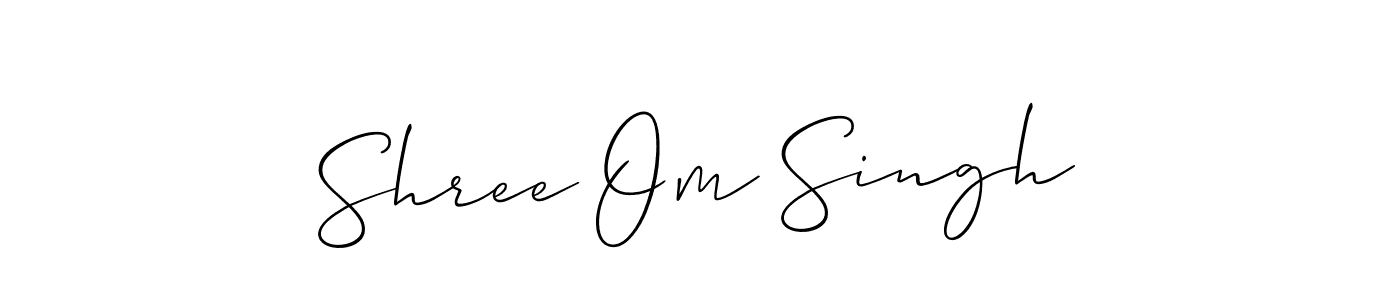 Allison_Script is a professional signature style that is perfect for those who want to add a touch of class to their signature. It is also a great choice for those who want to make their signature more unique. Get Shree Om Singh name to fancy signature for free. Shree Om Singh signature style 2 images and pictures png