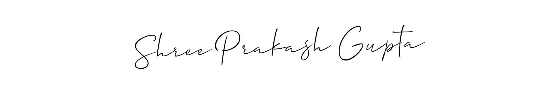 How to make Shree Prakash Gupta signature? Allison_Script is a professional autograph style. Create handwritten signature for Shree Prakash Gupta name. Shree Prakash Gupta signature style 2 images and pictures png