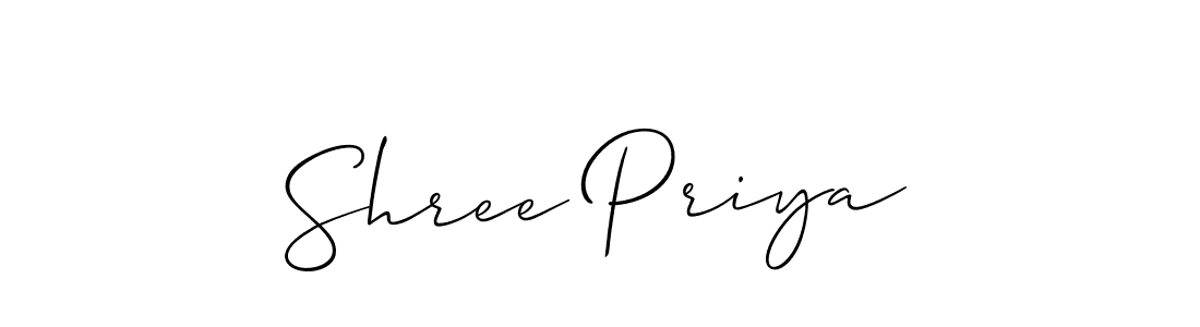 if you are searching for the best signature style for your name Shree Priya. so please give up your signature search. here we have designed multiple signature styles  using Allison_Script. Shree Priya signature style 2 images and pictures png