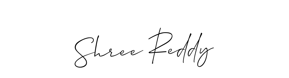 How to make Shree Reddy signature? Allison_Script is a professional autograph style. Create handwritten signature for Shree Reddy name. Shree Reddy signature style 2 images and pictures png