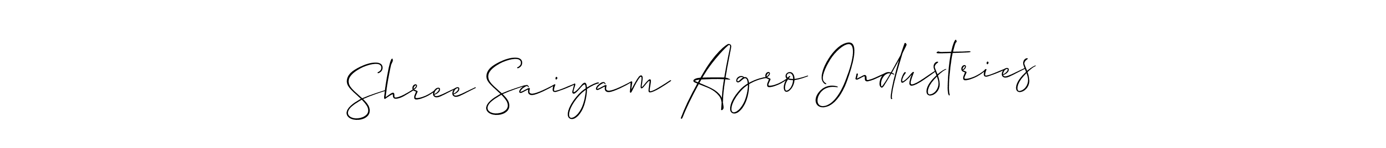 Shree Saiyam Agro Industries stylish signature style. Best Handwritten Sign (Allison_Script) for my name. Handwritten Signature Collection Ideas for my name Shree Saiyam Agro Industries. Shree Saiyam Agro Industries signature style 2 images and pictures png