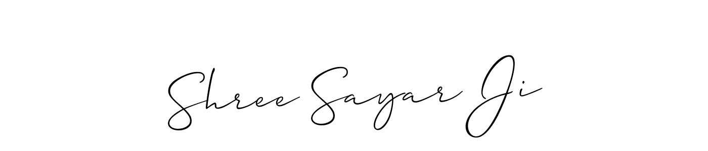 You can use this online signature creator to create a handwritten signature for the name Shree Sayar Ji. This is the best online autograph maker. Shree Sayar Ji signature style 2 images and pictures png