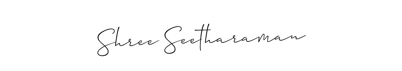 Design your own signature with our free online signature maker. With this signature software, you can create a handwritten (Allison_Script) signature for name Shree Seetharaman. Shree Seetharaman signature style 2 images and pictures png