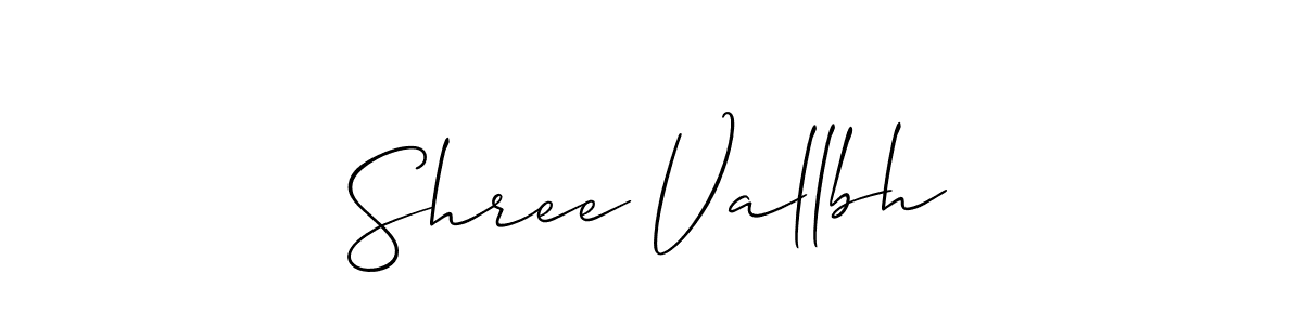 Allison_Script is a professional signature style that is perfect for those who want to add a touch of class to their signature. It is also a great choice for those who want to make their signature more unique. Get Shree Vallbh name to fancy signature for free. Shree Vallbh signature style 2 images and pictures png