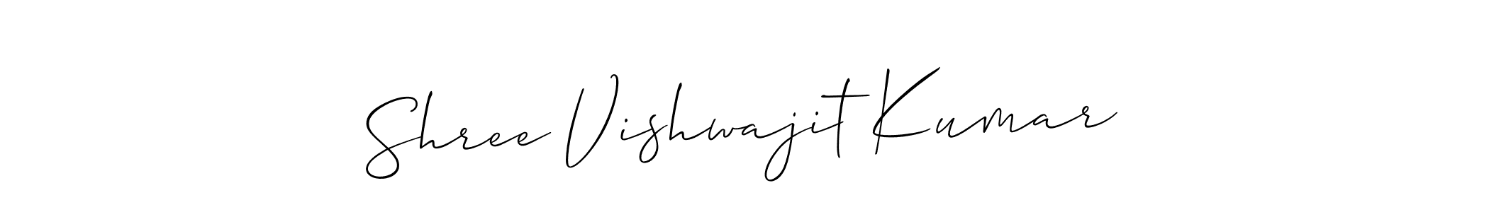 Design your own signature with our free online signature maker. With this signature software, you can create a handwritten (Allison_Script) signature for name Shree Vishwajit Kumar. Shree Vishwajit Kumar signature style 2 images and pictures png