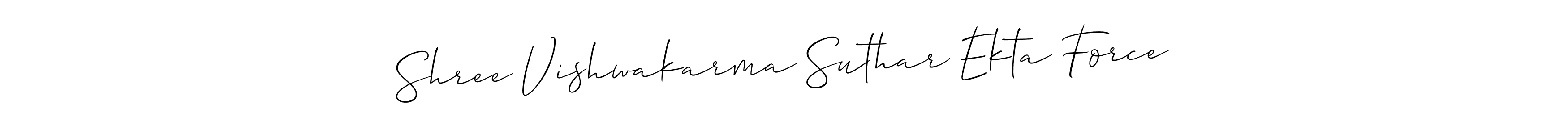 Also we have Shree Vishwakarma Suthar Ekta Force name is the best signature style. Create professional handwritten signature collection using Allison_Script autograph style. Shree Vishwakarma Suthar Ekta Force signature style 2 images and pictures png