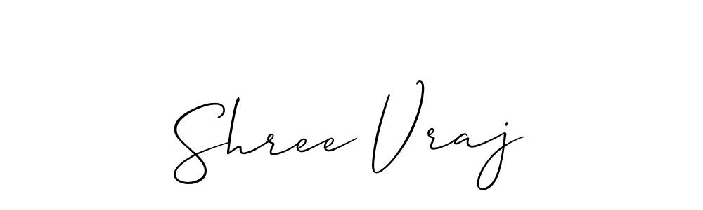 The best way (Allison_Script) to make a short signature is to pick only two or three words in your name. The name Shree Vraj include a total of six letters. For converting this name. Shree Vraj signature style 2 images and pictures png