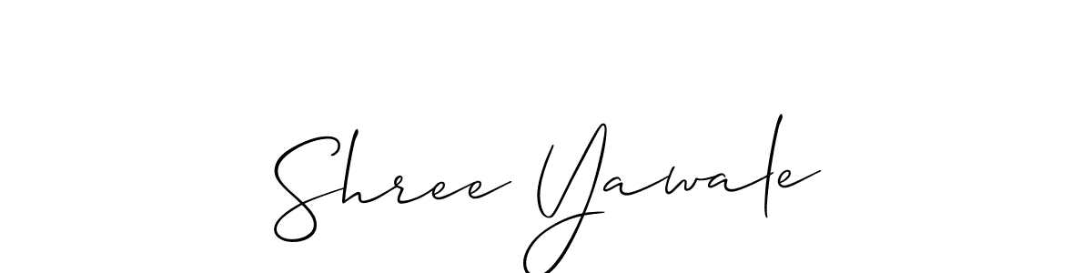 It looks lik you need a new signature style for name Shree Yawale. Design unique handwritten (Allison_Script) signature with our free signature maker in just a few clicks. Shree Yawale signature style 2 images and pictures png