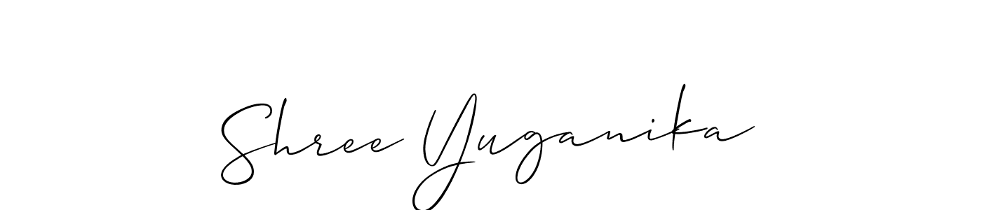 Once you've used our free online signature maker to create your best signature Allison_Script style, it's time to enjoy all of the benefits that Shree Yuganika name signing documents. Shree Yuganika signature style 2 images and pictures png