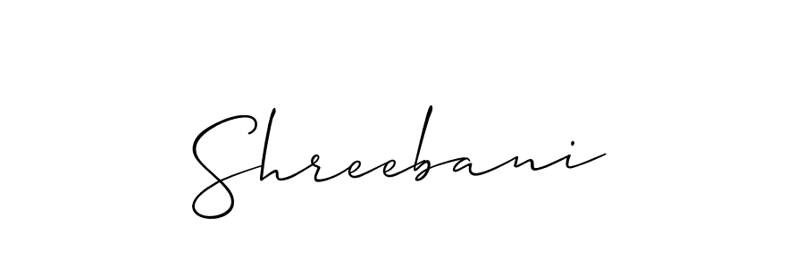 Make a beautiful signature design for name Shreebani. With this signature (Allison_Script) style, you can create a handwritten signature for free. Shreebani signature style 2 images and pictures png