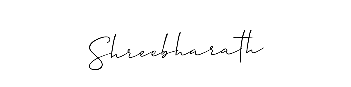 Use a signature maker to create a handwritten signature online. With this signature software, you can design (Allison_Script) your own signature for name Shreebharath. Shreebharath signature style 2 images and pictures png