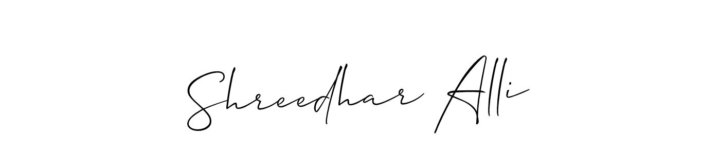 How to Draw Shreedhar Alli signature style? Allison_Script is a latest design signature styles for name Shreedhar Alli. Shreedhar Alli signature style 2 images and pictures png