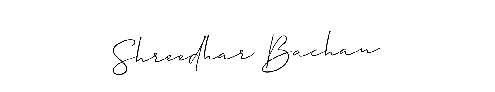 Allison_Script is a professional signature style that is perfect for those who want to add a touch of class to their signature. It is also a great choice for those who want to make their signature more unique. Get Shreedhar Bachan name to fancy signature for free. Shreedhar Bachan signature style 2 images and pictures png