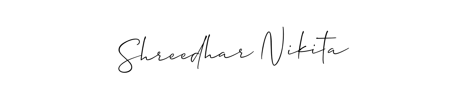 How to make Shreedhar Nikita signature? Allison_Script is a professional autograph style. Create handwritten signature for Shreedhar Nikita name. Shreedhar Nikita signature style 2 images and pictures png