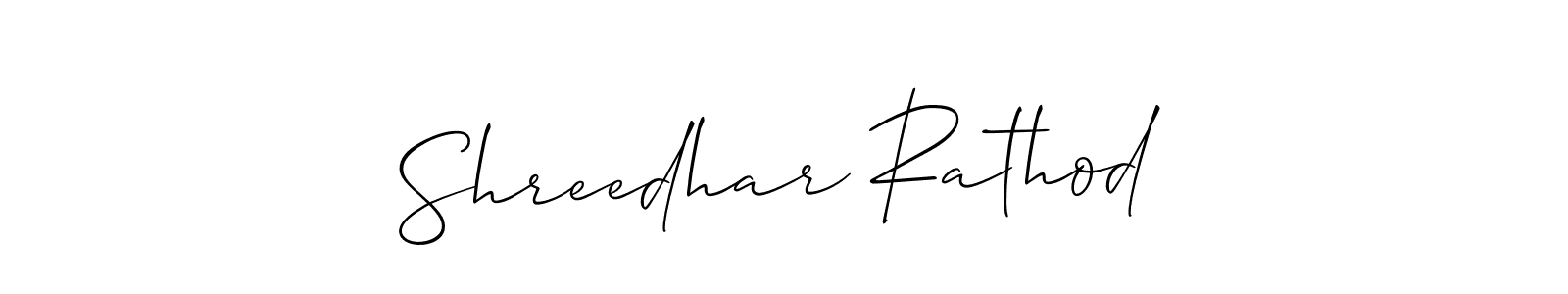 Allison_Script is a professional signature style that is perfect for those who want to add a touch of class to their signature. It is also a great choice for those who want to make their signature more unique. Get Shreedhar Rathod name to fancy signature for free. Shreedhar Rathod signature style 2 images and pictures png