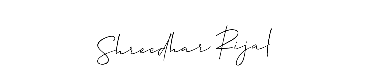 How to make Shreedhar Rijal signature? Allison_Script is a professional autograph style. Create handwritten signature for Shreedhar Rijal name. Shreedhar Rijal signature style 2 images and pictures png