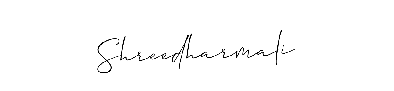Shreedharmali stylish signature style. Best Handwritten Sign (Allison_Script) for my name. Handwritten Signature Collection Ideas for my name Shreedharmali. Shreedharmali signature style 2 images and pictures png