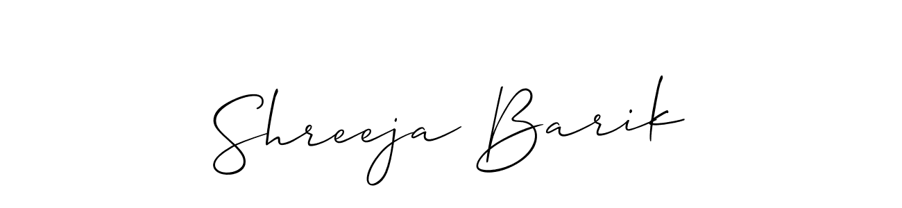 This is the best signature style for the Shreeja Barik name. Also you like these signature font (Allison_Script). Mix name signature. Shreeja Barik signature style 2 images and pictures png