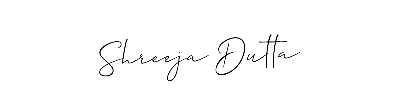 if you are searching for the best signature style for your name Shreeja Dutta. so please give up your signature search. here we have designed multiple signature styles  using Allison_Script. Shreeja Dutta signature style 2 images and pictures png